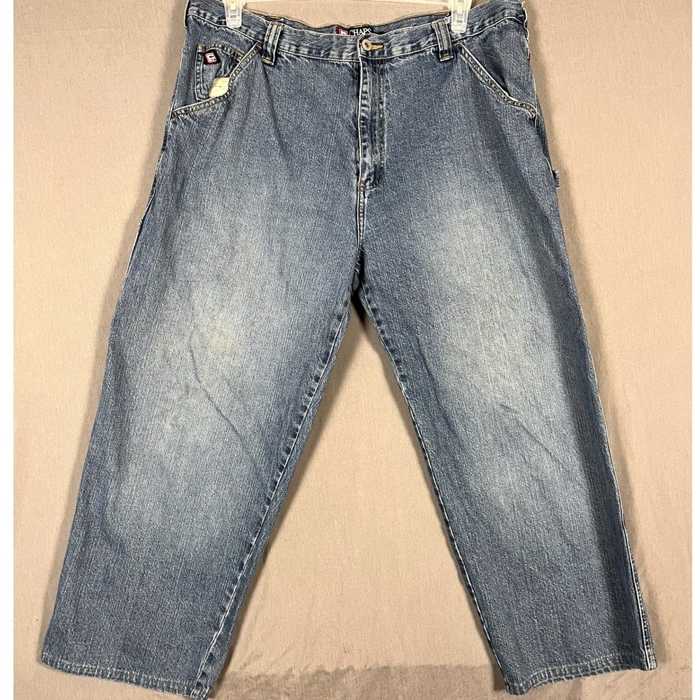 Chaps Jeans Mens 40x30 Ralph Lauren Carpenter Blue Workwear EUC